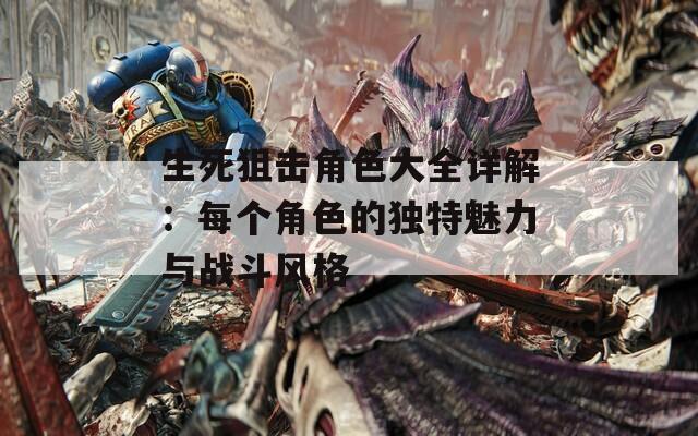 生死狙击角色大全详解：每个角色的独特魅力与战斗风格