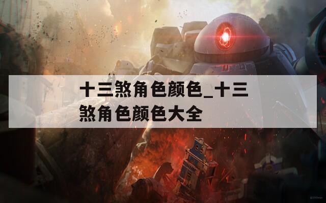十三煞角色颜色_十三煞角色颜色大全